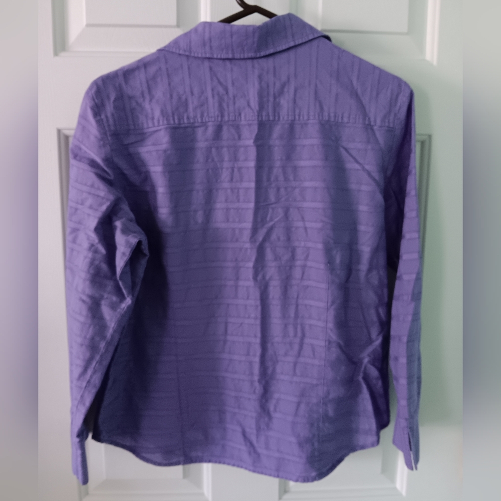 Rafaella Lilac-Purple Button-Up Size 14 - Picture 2 of 12